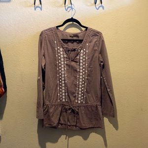 PrAna Embroidered Tunic Top